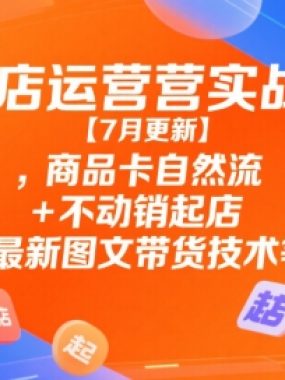 抖店运营实战课【9月更新】,商品卡自然流+不动销起店+最新图文带货技术等