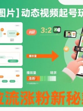 小妙招图片＋动态视频起号玩法教学，拉流涨粉新秘籍