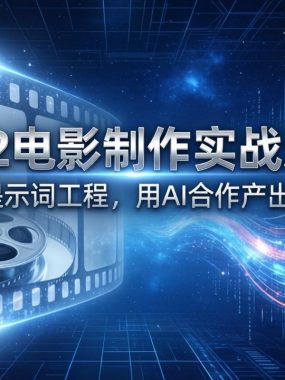Sora 2电影制作实战进阶班：1小时掌握提示词工程，用AI合作产出电影级视频