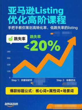 亚马逊Listing优化高阶课程，手把手教你策划高转化率、低跳失率的listing