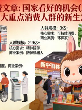 付费文章：国家看好的机会(三)：四大重点消 费人群的新生意