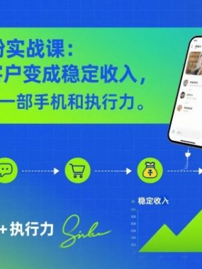 线上打粉实战课：把精准客户变成稳定收入，只要有一部手机和执行力