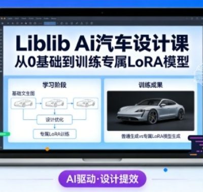 Liblib Ai汽车设计课，从0基础文生图，到教你训练专属设计和风格LoRA模型