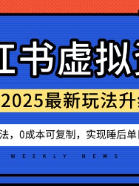 小红书虚拟资料项目：最新搜索流变现玩法，0成本简单可复制，一人多店打法，新手也可轻松日入5张+