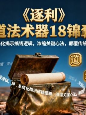 《逐利》道法术器18锦囊，系统化揭示搞钱逻辑，浓缩关键心法，颠覆传统思维（更新）