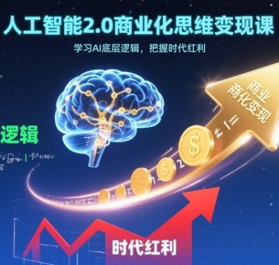 人工智能2.0商业化思维变现课，学习AI底层逻辑，把握时代红利