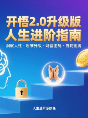 开悟2.0升级版人生进阶指南，洞察人性-思维升级-财富密码-自我圆满