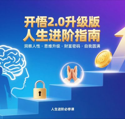 开悟2.0升级版人生进阶指南，洞察人性-思维升级-财富密码-自我圆满