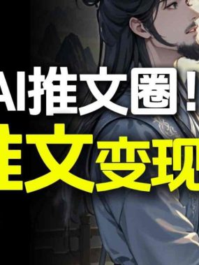最新AI动态电影漫画小说推文，全流程实操教学，小白也能月入1W+