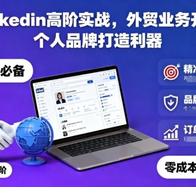 Linkedin高阶实战,外贸业务开发,个人品牌打造利器