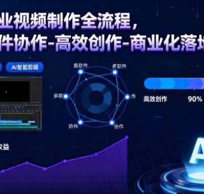 AI商业视频制作全流程2期，多软件协作-高效创作-商业化落地（更新）