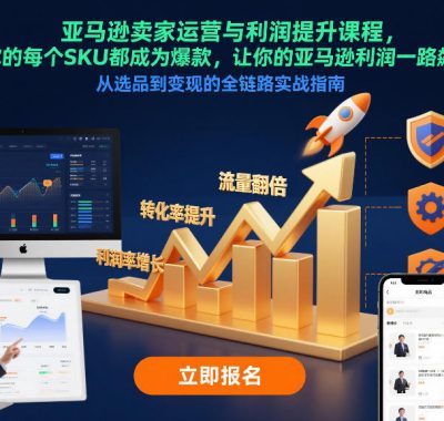 亚马逊卖家运营与利润提升课程，让你的每个SKU都成为爆款，让你的亚马逊利润一路飙升（更新12月）