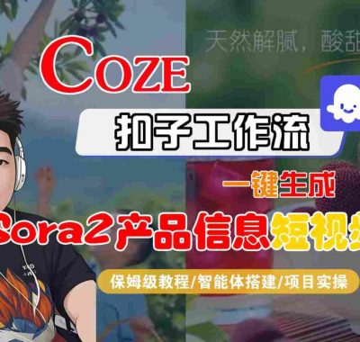 Coze扣子智能体工作流一键生成“SORA2产品信息“短视频，全流程保姆级教学