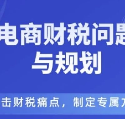 电商企业财税风险与规避，直击财税痛点，制定专属方案