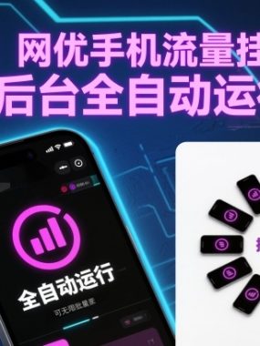 【首发】网优手机流量挂G项目，后台全自动运行，可无限批量多开【揭秘】