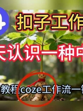 Coze扣子工作流一键生成每天认识一种中药短视频，保姆级搭建教学