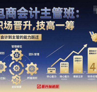 电商会计主管班，职场晋升，技高一筹