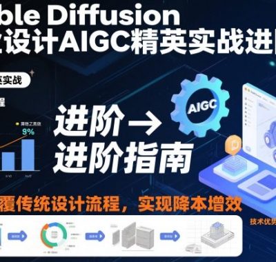 Stable Diffusion工业设计AIGC精英实战进阶营，彻底颠覆传统设计流程，实现降本增效