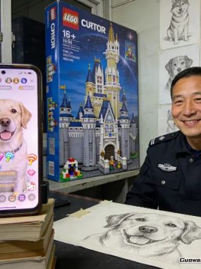 保安大叔深夜开直播画画，琢磨怎么才能赚音浪给女儿买乐高