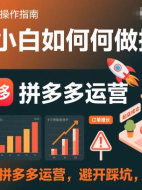 新手小白如何做拼多多，快速上手拼多多运营，避开踩坑，高效起店