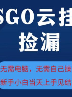 CSGO云挂G全自动捡漏，最新独家玩法，无需电脑操作，新手小白日入5张+【揭秘】