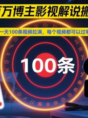 快手百万博主影视解说搬运教程，一天100条视频拉满，每个视频都可以过审
