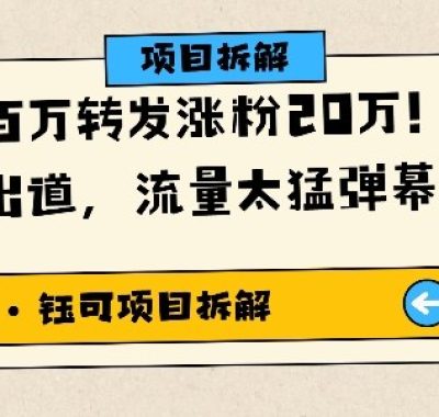 单条视频百万转发涨粉20W，AI猪猪侠唱歌C位出道，流量太猛弹幕爆炸刷屏