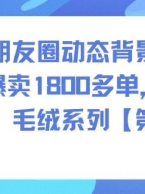 微信朋友圈动态背景图，爆卖1800多单，可定制，毛绒系列【第二期】