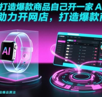 用AI打造爆款商品自己开一家AI网店，AI助力开网店，打造爆款商品