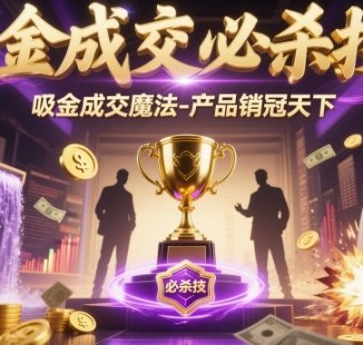 吸金成交必杀技,吸金成交魔法-产品销冠天下