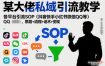 某大佬私域引流教学，各平台引流SOP（抖音快手小红书微信QQ等），思路+流程+话术+变现