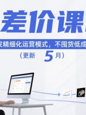 淘差价课程，淘宝一件代发精细化运营模式，不囤货低成本做电商（更新10月）