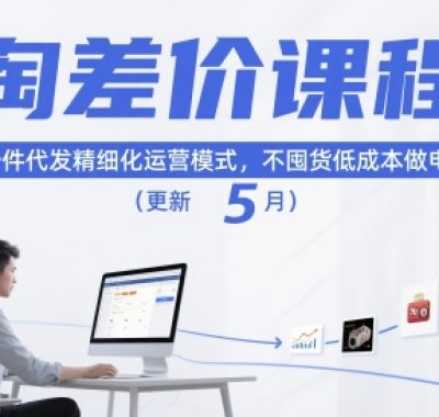 淘差价课程，淘宝一件代发精细化运营模式，不囤货低成本做电商（更新10月）