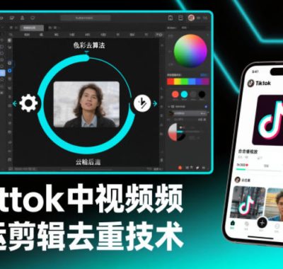 Tiktok中视频纯搬运剪辑去重技术，外来技术，自行测试