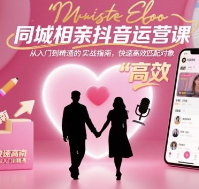 同城相亲抖音运营课,从入门到精通的实战指南,快速高效匹配对象