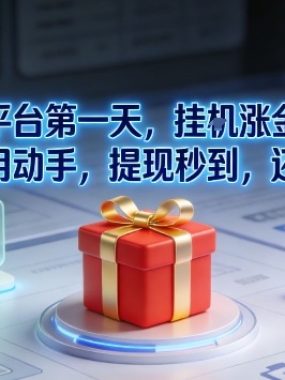 新平台第一天，挂G涨金币，完全不用动手，提现秒到，还有奖励【揭秘】