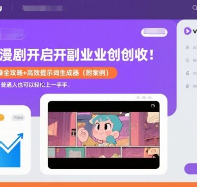 用AI漫剧开启副业创收：Vidu实操全攻略+高效提示词生成器（附案例），普通人也可以轻松上手