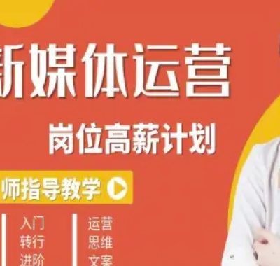 新媒体运营高薪升核培养计划，入门-转行-进阶