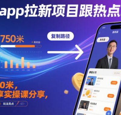 即梦app拉新项目跟热点玩法，万播750米，大佬分享实操课分享，全流程教你复制收益