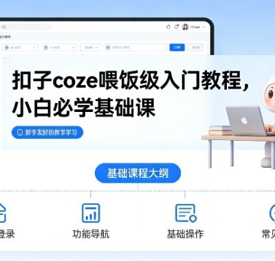 扣子coze喂饭级入门教程，小白必学基础课