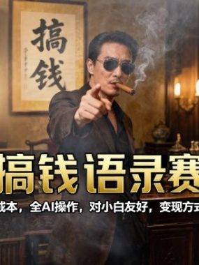 搞钱语录赛道，0成本，全AI操作，对小白友好，变现方式多样