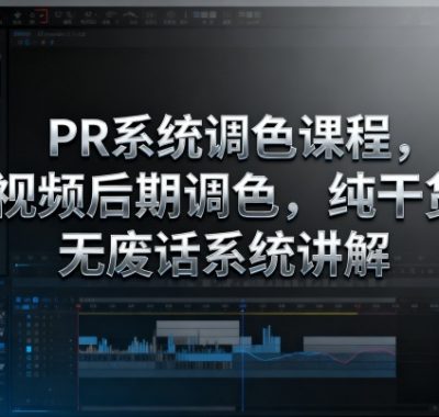 PR系统调色课程，视频后期调色，纯干货无废话系统讲解