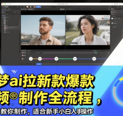 即梦ai拉新爆款视频制作全流程，手把手教你制作，适合新手小白入手操作