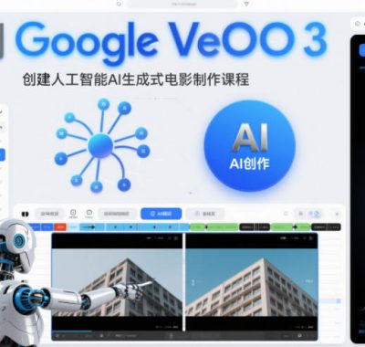 利l用Google Veo 3创建人工智能AI生成式电影制作课程，使用人工智能的力量创建令人惊叹的视频