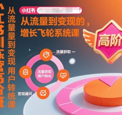 小红书训练营高阶班，从流量到变现的增长飞轮系统课