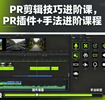 PR剪辑技巧进阶课,PR插件+手法进阶课程
