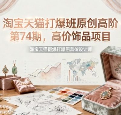 淘宝天猫打爆班原创高阶第74期，高价饰品项目