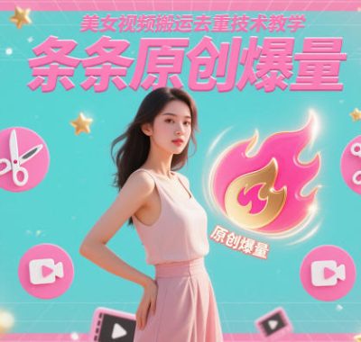 美女视频搬运去重技术教学，条条原创爆量
