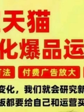 淘宝天猫精细化爆品运营课，免费流量打法-付费广告放大-利润增长-三大核心痛点，一次全部解决