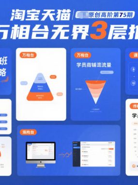 淘宝天猫推爆班原创高阶第75期，万相台无界3层推